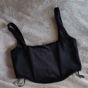 Forever 21 Charcoal Velvet Top